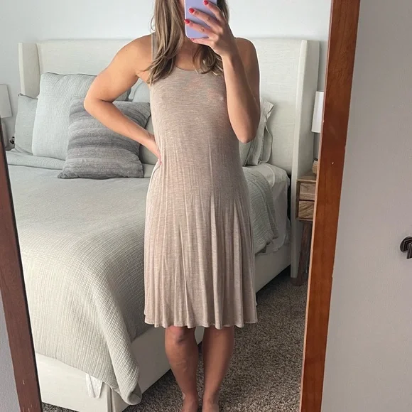 tan flowy dress Andie Maxi Dress